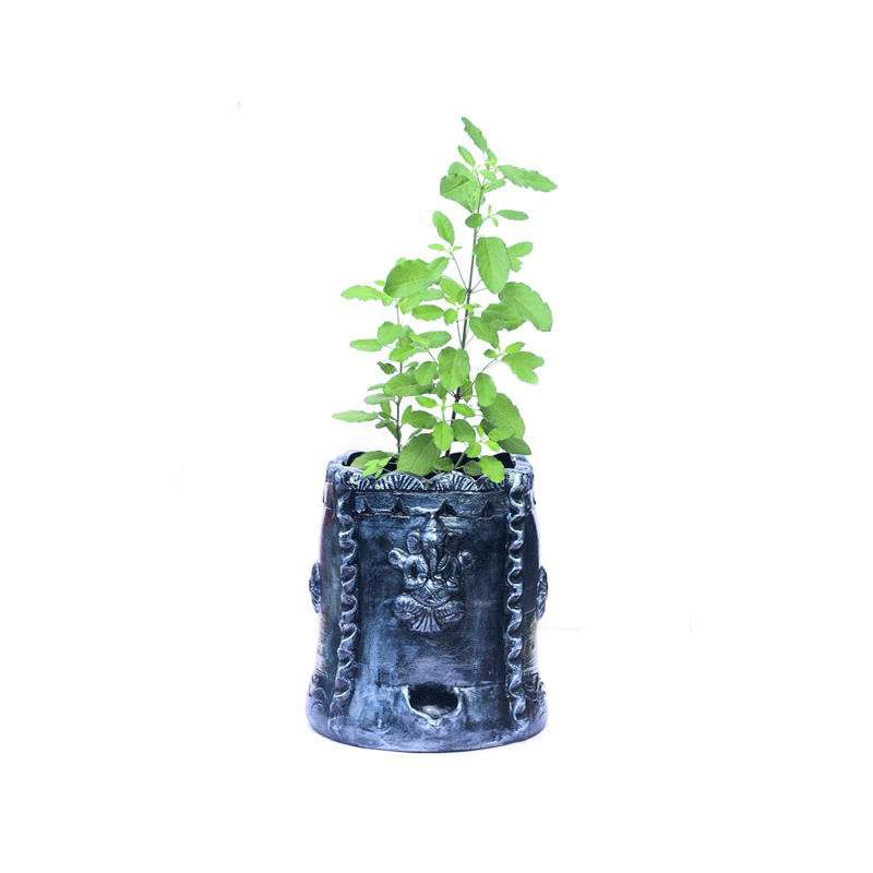 Buy Divine Tulsi Planter With Imprinted Ganesha l Online Planters